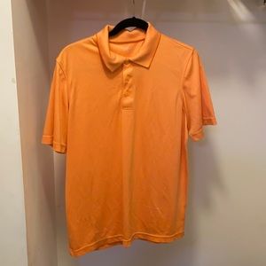 Orange performance collard shirt